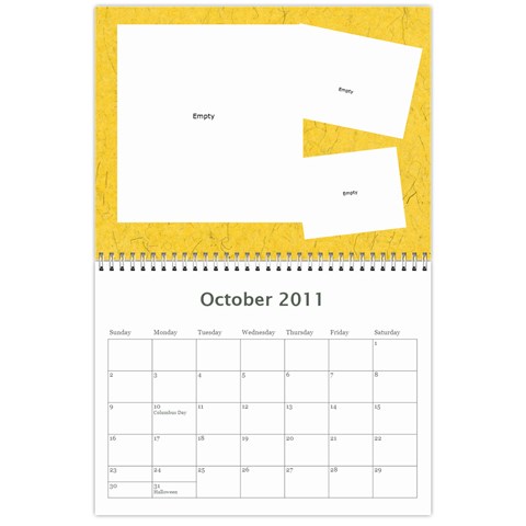 Chad s Calendar By Jenny Oct 2011