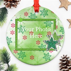 Merry and Bright Round Ornament 101 - Round Ornament (Two Sides)