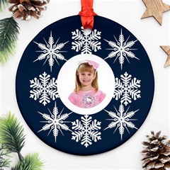 SNOWFLAKE ROUND ORNAMENT - Ornament (Round)
