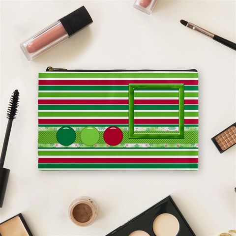 Merry And Bright Medium Cosmetic Bag By Lisa Minor Front
