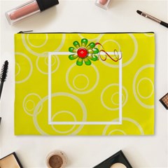 Yellow Swirls Custom Cosmetic Bag XL - Cosmetic Bag (XL) Yellow Swirls Custom Cosmetic Bag XL - Cosmetic Bag (XL)