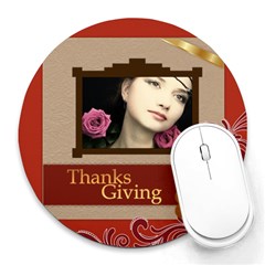 thanks giving - Collage Round Mousepad thanks giving - Collage Round Mousepad