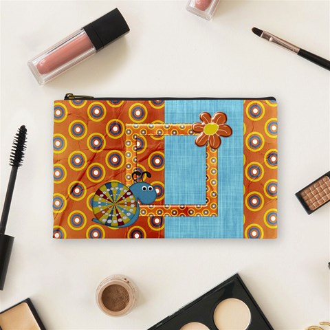 Silly Summer Fun Medium Cosmetic Bag By Lisa Minor Front