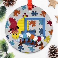Silly Summer Fun 2 sided ornament 1 - Round Ornament (Two Sides) Silly Summer Fun 2 sided ornament 1 - Round Ornament (Two Sides)