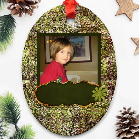 Arabian Spice Oval 2 Sided Ornament 1 By Lisa Minor Front