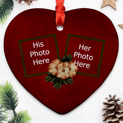 Arabian Spice Heart Ornamet 2 Sides 1 By Lisa Minor Front