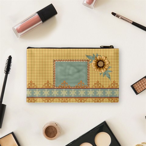 Quilted Small Cosmetic Bag By Lisa Minor Back