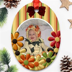 Tangerine Breeze Oval Ornament 2