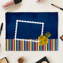 XL- Blue and Stripes - Cosmetic Bag (XL) XL- Blue and Stripes - Cosmetic Bag (XL)