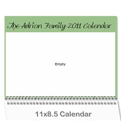 Adrian 2011 Christmas Calendar - Wall Calendar 11  x 8.5  (12-Months)
