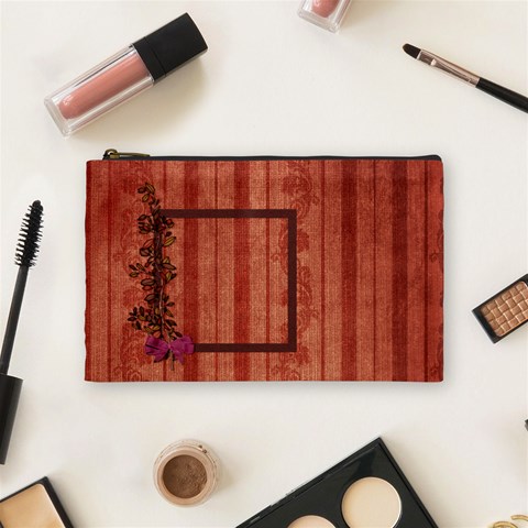 Septembers Blush Medium Cosmetic Bag By Lisa Minor Front