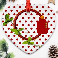 Miss Ladybugs Garden Heart Ornament 1 - Ornament (Heart) Miss Ladybugs Garden Heart Ornament 1 - Ornament (Heart)