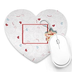 With Love - Heart Mousepad