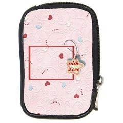 with Love pink - Compact Camera Leather Case with Love pink - Compact Camera Leather Case