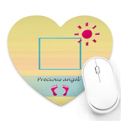 Precious angel - pink - Heart Mousepad