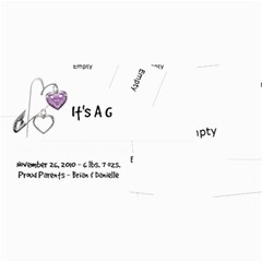 8x4 Birth Announcement Card Girl