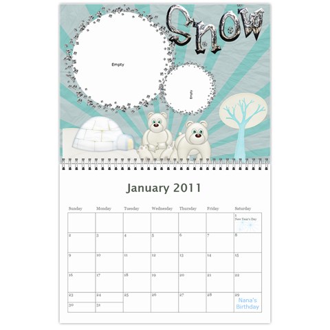 Moms Calendar 2011 By Angeline Petrillo Jan 2011