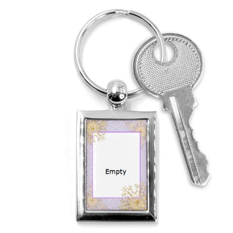 Purple & Gold Keychain By Ivelyn Front
