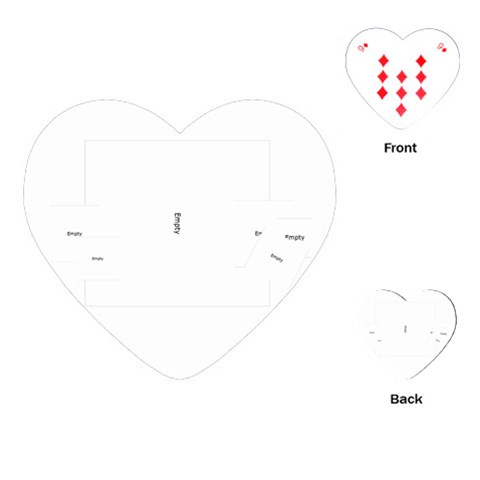 Sweet Valentine Heart Playing Cards By Sheena Front
