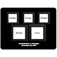 Extra Large XL Blanket, Black 5 Frames Design - 80  x 56  Fleece Blanket (Large)