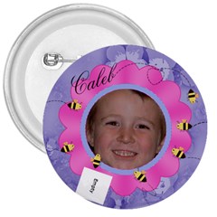 Bees and Flower Pink and Purple - 3  Button