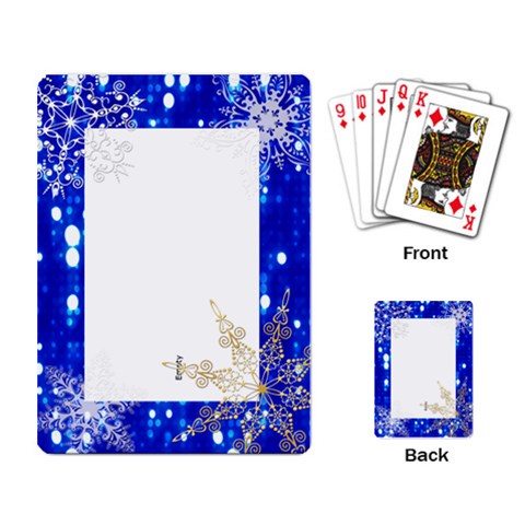 Gray Light W/snowflakes Playing Cards By Ivelyn Back