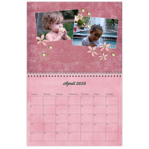 Pinky Green 2025 Calendar By Mikki Apr 2025