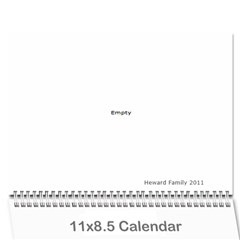 2011 - Wall Calendar 11  x 8.5  (12-Months)