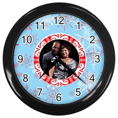 White Light Gold Snowflake Clock