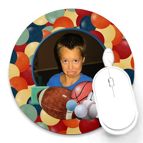 Games We Play All Games Round Mousepad By Lisa Minor Front
