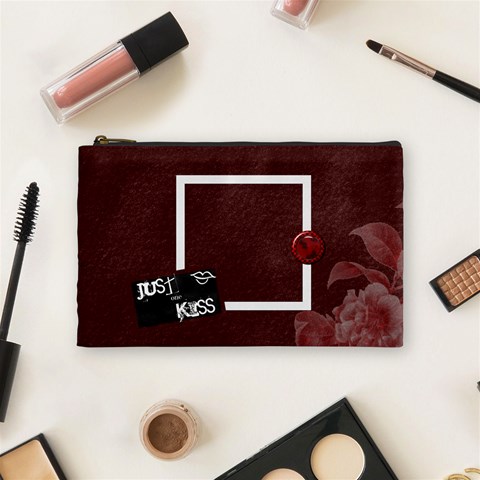 Love Medium Cosmetic Bag By Lisa Minor Front