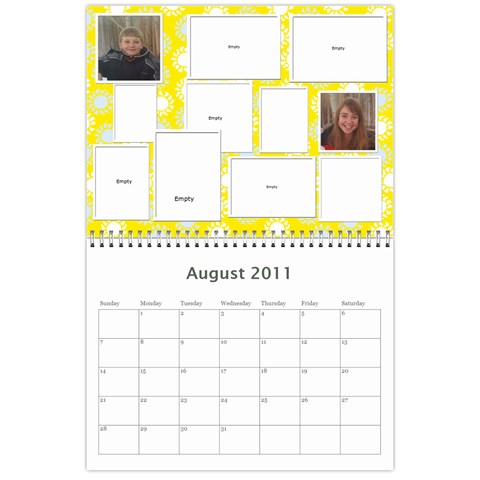 Tootie s Calendar 2011 By Colton Aug 2011