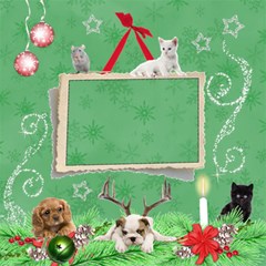 Cat & Dog 12x12 Scrap Page - ScrapBook Page 12  x 12 