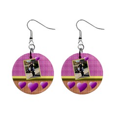 Heart U earings - Mini Button Earrings Heart U earings - Mini Button Earrings