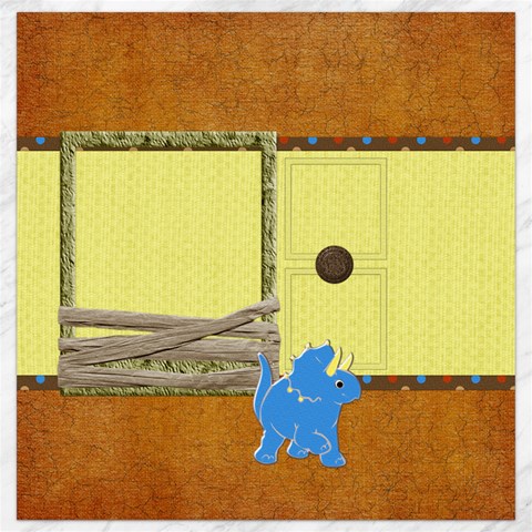 Dinosaur! 16x16 Canvas By Lisa Minor 15.2 x15.41  Canvas - 1