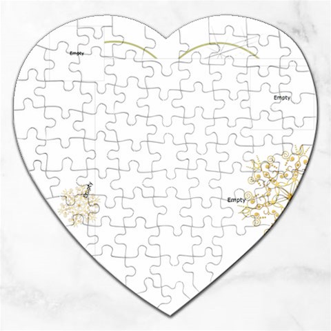 Snowman Heart Sparkling Puzzle By Ivelyn Front