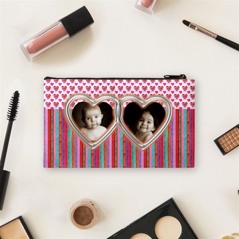 All Of My Heart Small Cosmetic Bag By Catvinnat Back