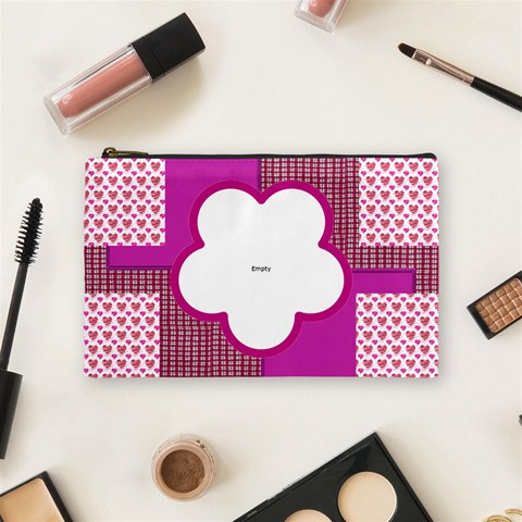 Heart Candy Medium Cosmetic Bag By Catvinnat Front