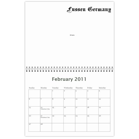 2011 Calendar By Susan Feb 2011