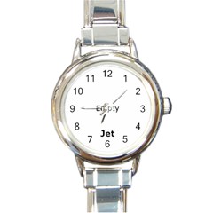 Jet Watch - Round Italian Charm Watch