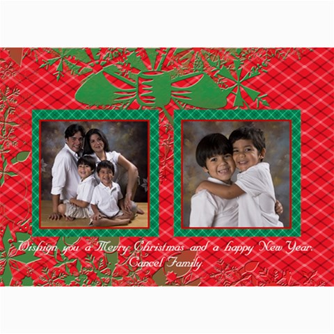 Red & Green Xmas Cards By Ivelyn 7 x5  Photo Card - 4