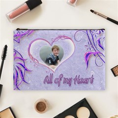 All of my Heart Purples Large Cosmetic Bag - Cosmetic Bag (Large)