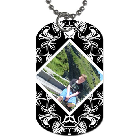 Art Nouveau Offset Diamond Dog Tag By Catvinnat Back