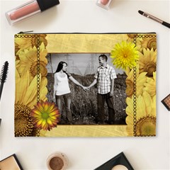 Yellow Flowers XL Cosmetic Bag - Cosmetic Bag (XL)