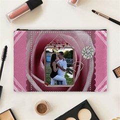 Pink Sweetheart Large Cosmetic Bag - Cosmetic Bag (Large) Pink Sweetheart Large Cosmetic Bag - Cosmetic Bag (Large)