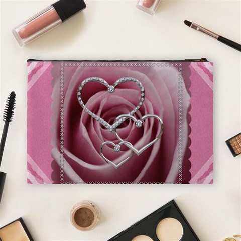 Pink Sweetheart Large Cosmetic Bag By Lil Back