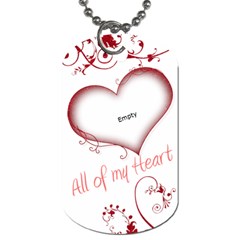 Valentine Red All of my Heart Double Side Dog Tag - Dog Tag (Two Sides)
