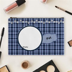 LG cos bag navy plaid for Pat Dec 2010 - Cosmetic Bag (Large)