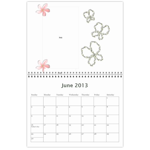 Calendar 12 Mos  / Happy New Year By Angel Jun 2013