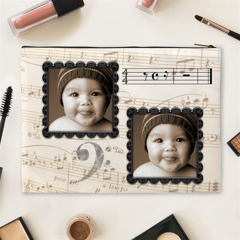 Must Be The Music Extra Large Cosmetic Bag By Catvinnat Back